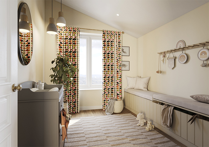 Orla Kiely Multi Stem, Pink & Red - Made to Measure Curtains - Image 7